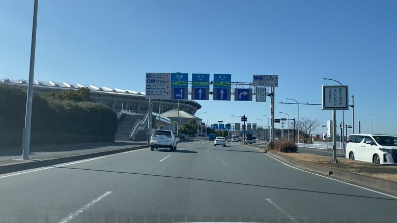 港北区練習スポット　日産スタジアム周辺道路